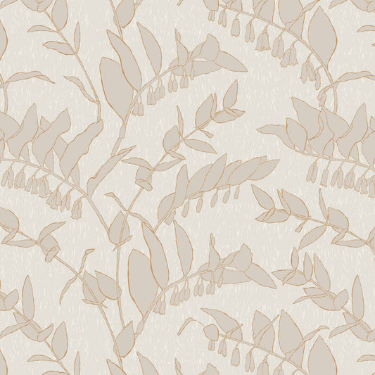 Vines Wallpaper in Soft Beige adds an appreciation of understated chicness to any interior, offering a funky and moody essence to any space it graces.