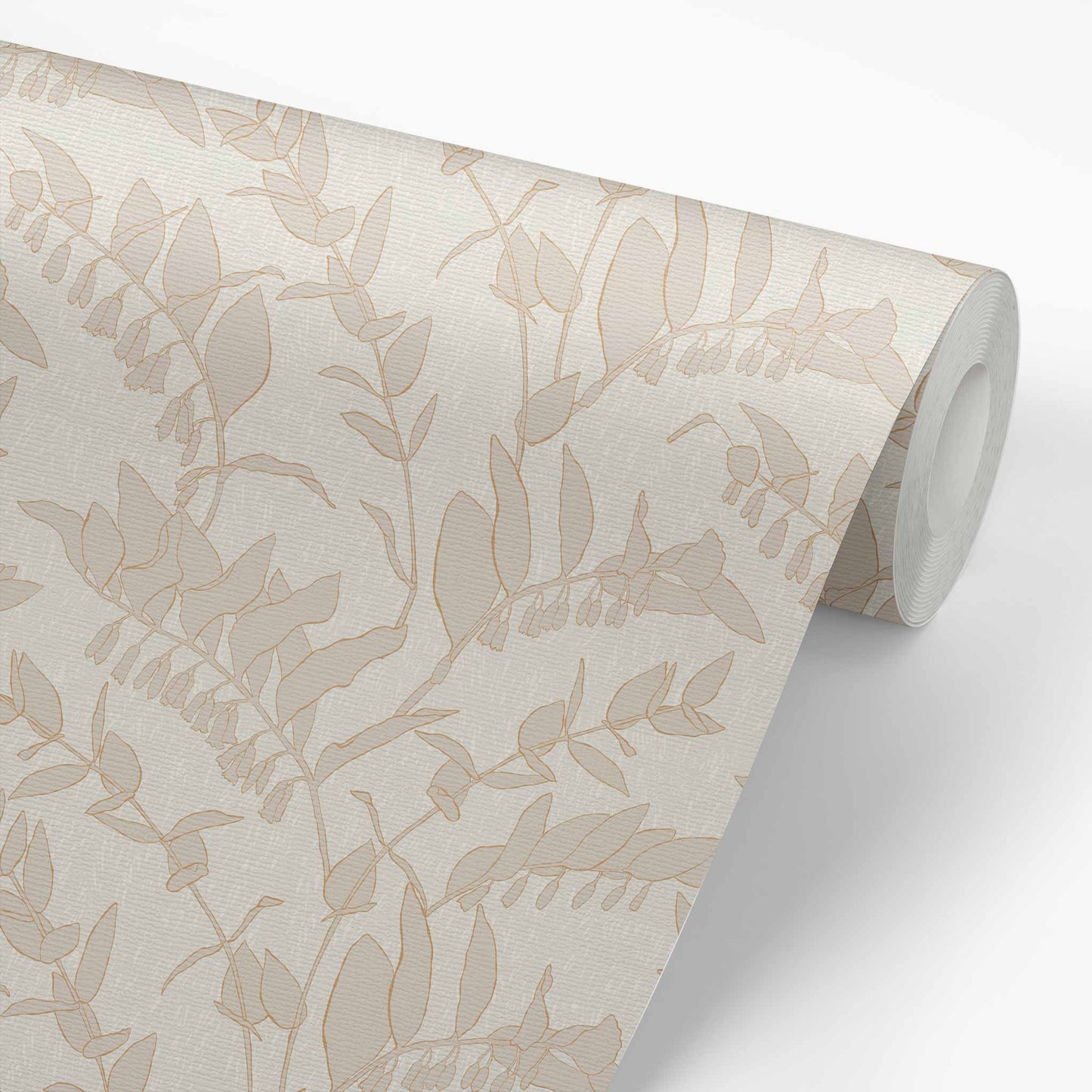 Vines Wallpaper in Soft Beige adds an appreciation of understated chicness to any interior, offering a funky and moody essence to any space it graces.