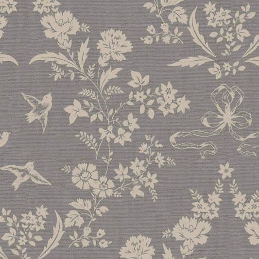 Coquette Vintage Garden in Dark Gray shown close up.