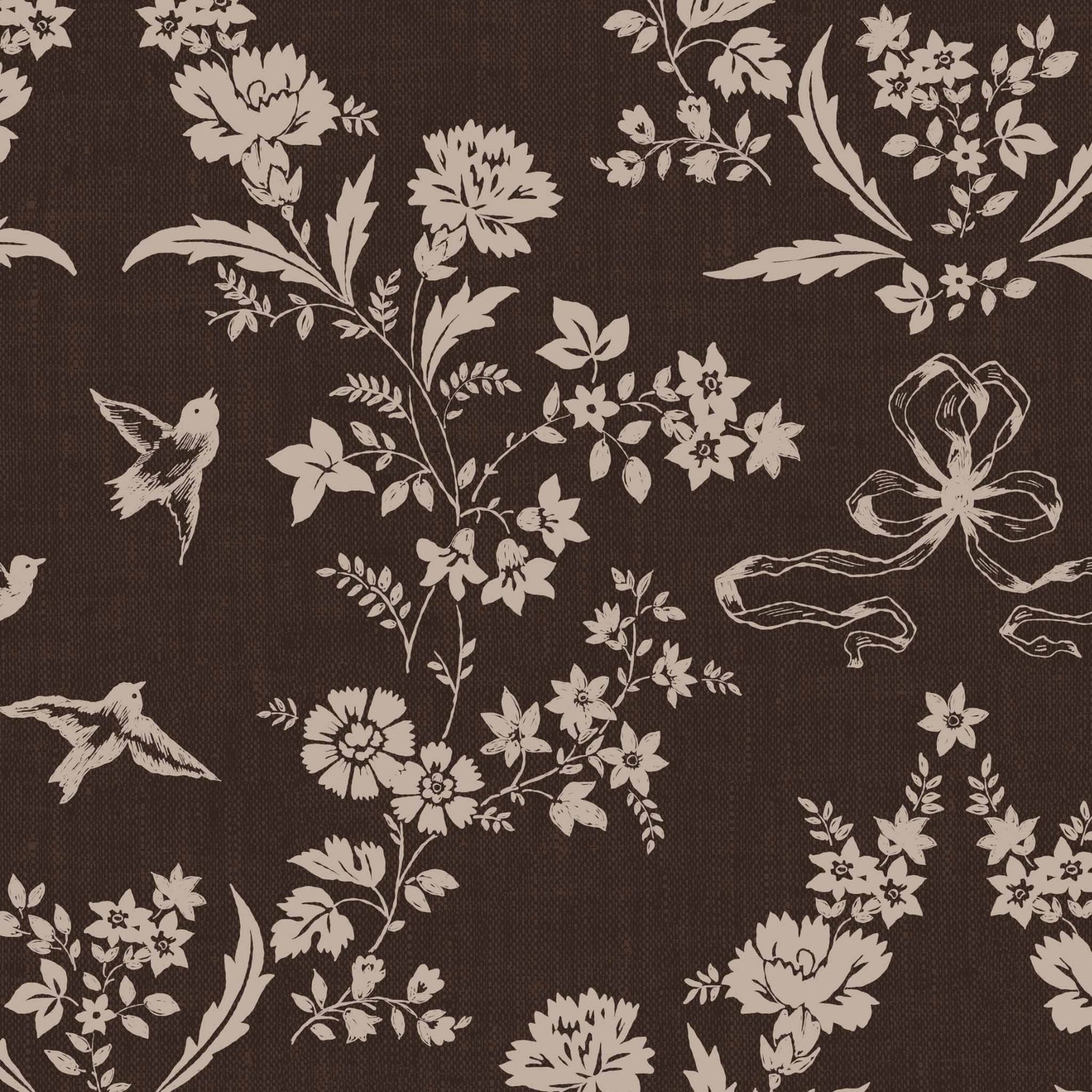 Coquette Vintage Garden in Espresso shown up close.