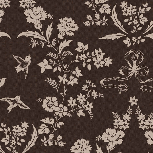 Coquette Vintage Garden in Espresso shown up close.