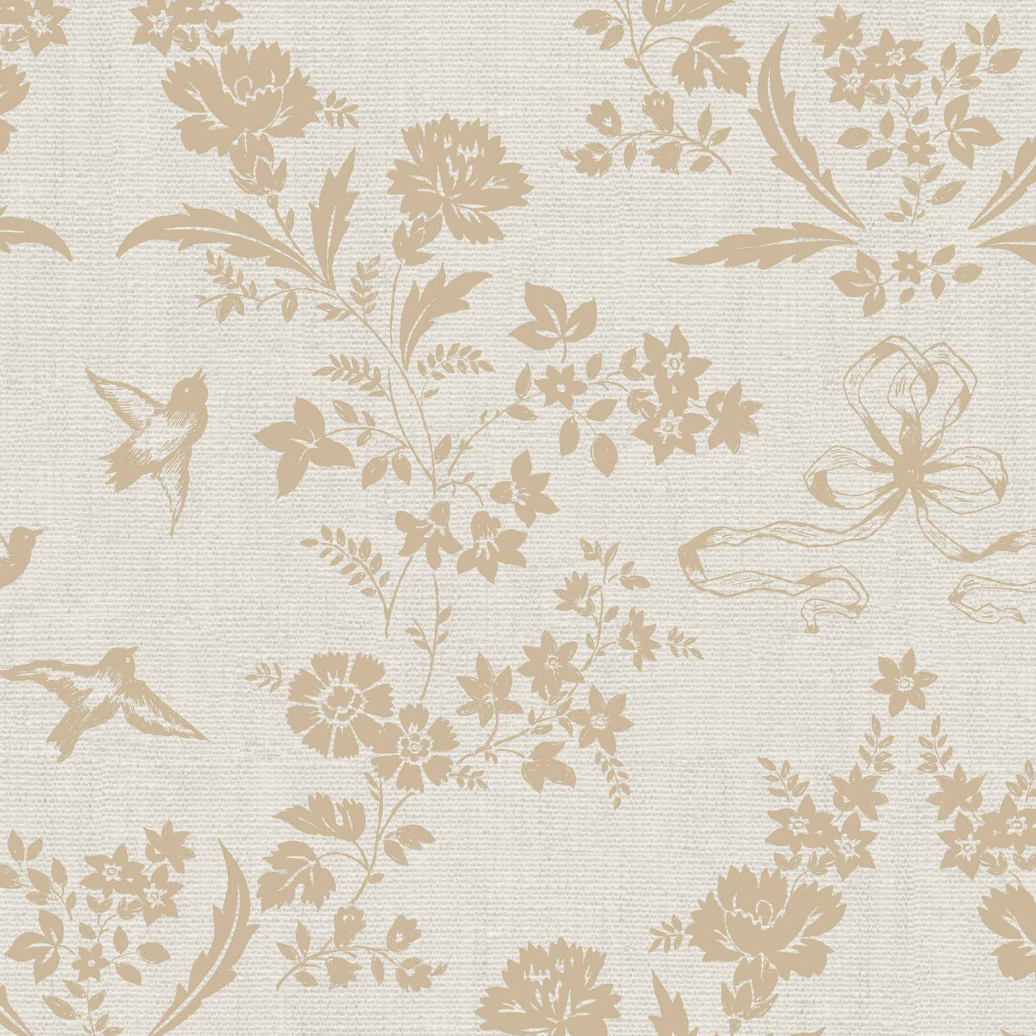 Coquette Vintage Garden in Tan shown up close.