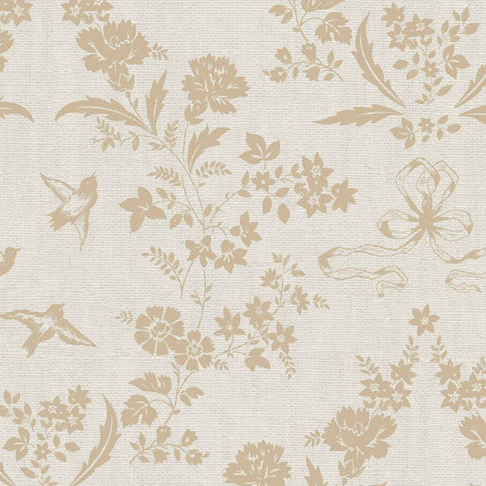 Coquette Vintage Garden in Tan shown up close.