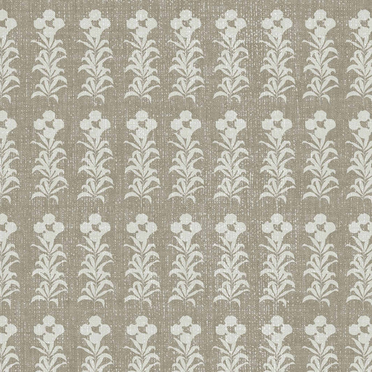 Stamped Garden Rows Wallpaper in Sage shown up close.