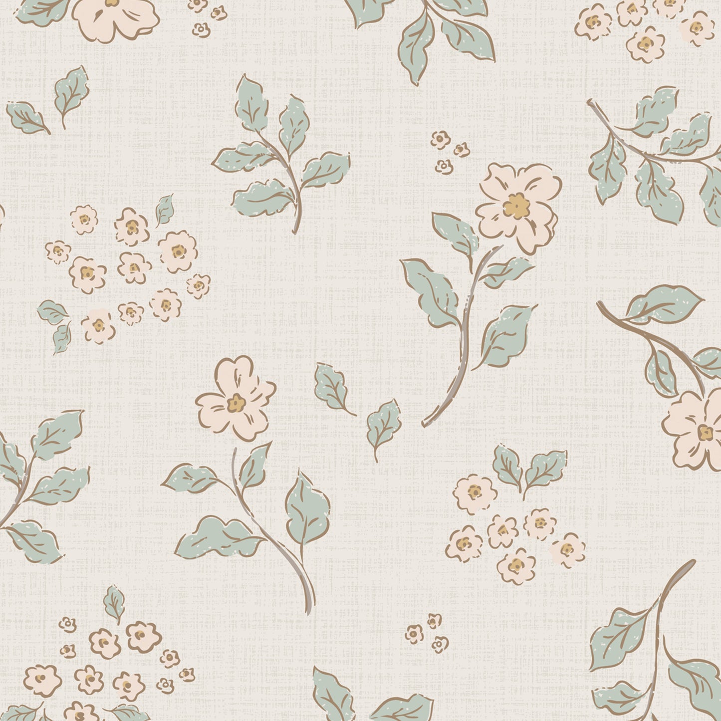 Vintage Serenity Wallpaper in Blush shown close up.