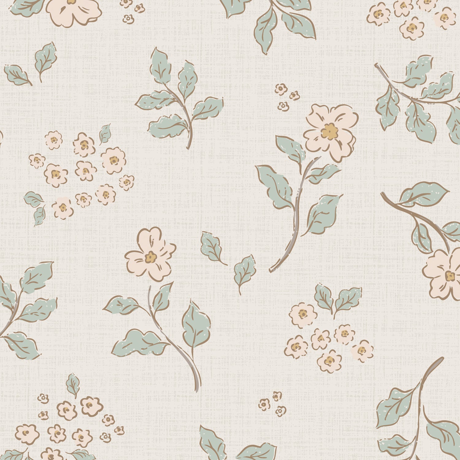 Vintage Serenity Wallpaper in Blush shown close up.