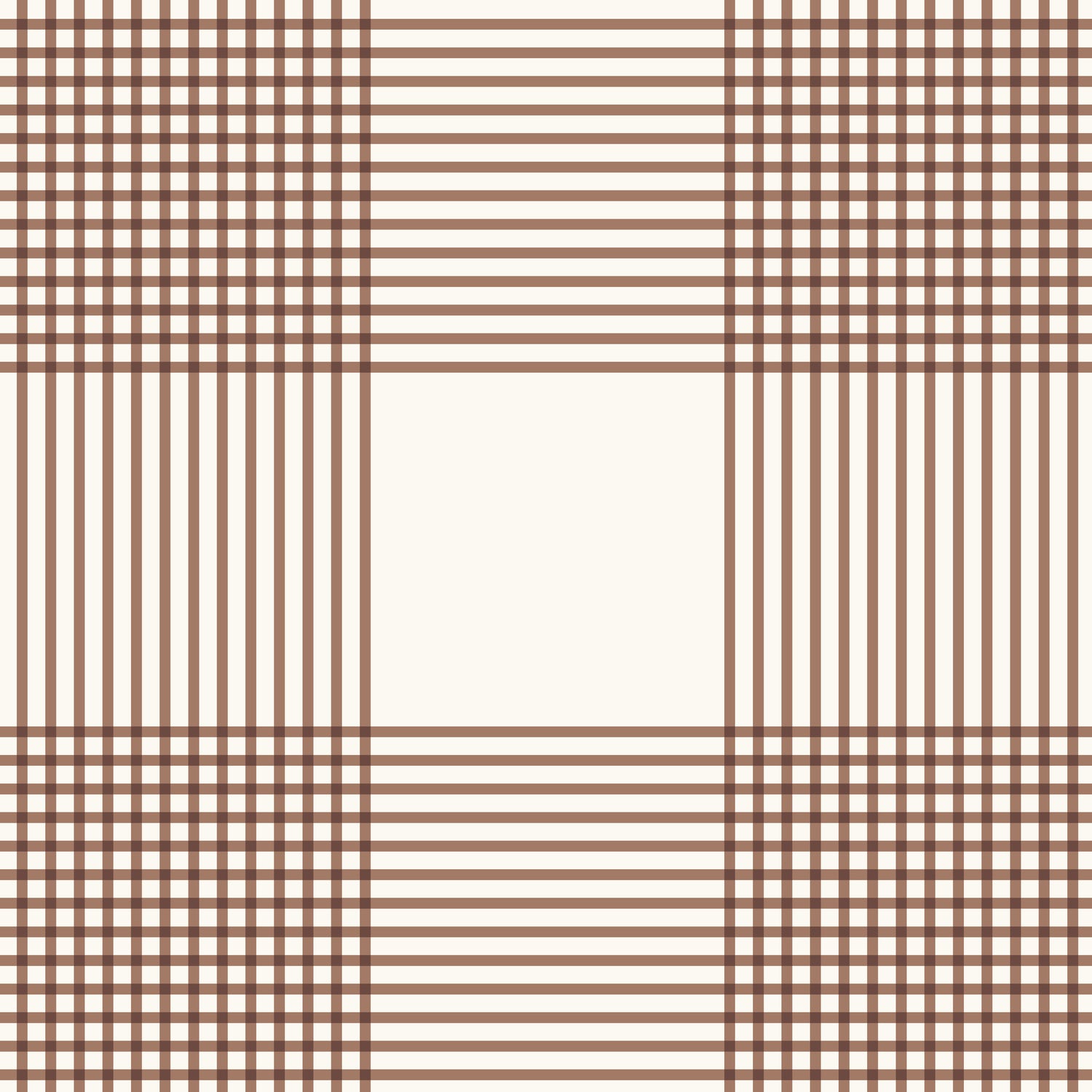 Vintage Gingham Wallpaper in Mocha Mousse in a closeup view