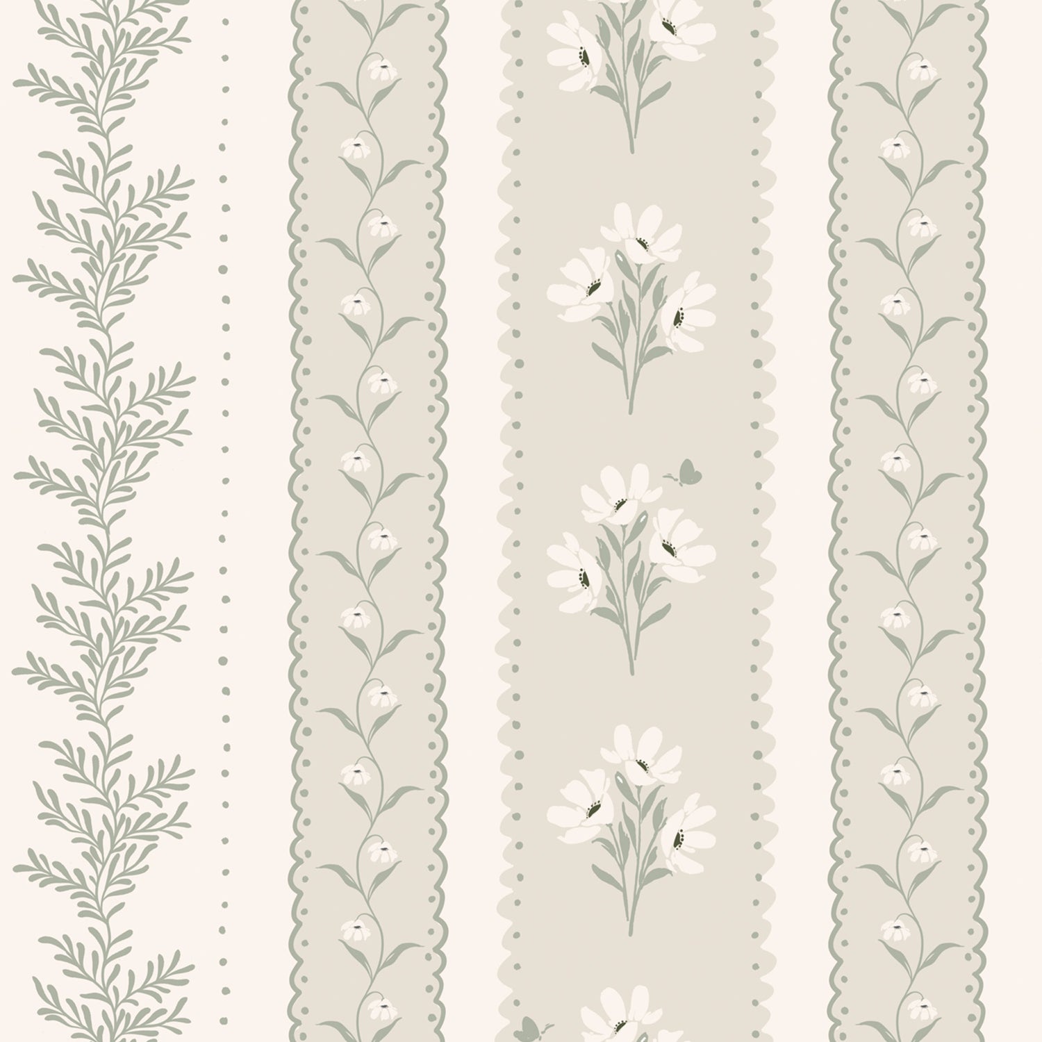 Vintage Stripes in Pebble Walk shown close up.