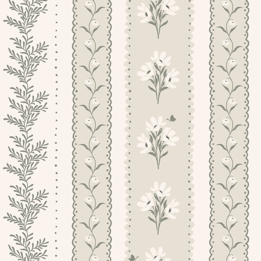 Vintage Stripes in Stone Creek shown close up.