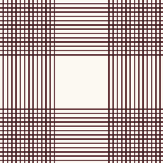 Vintage Gingham Wallpaper in Burgundy in a closeup view