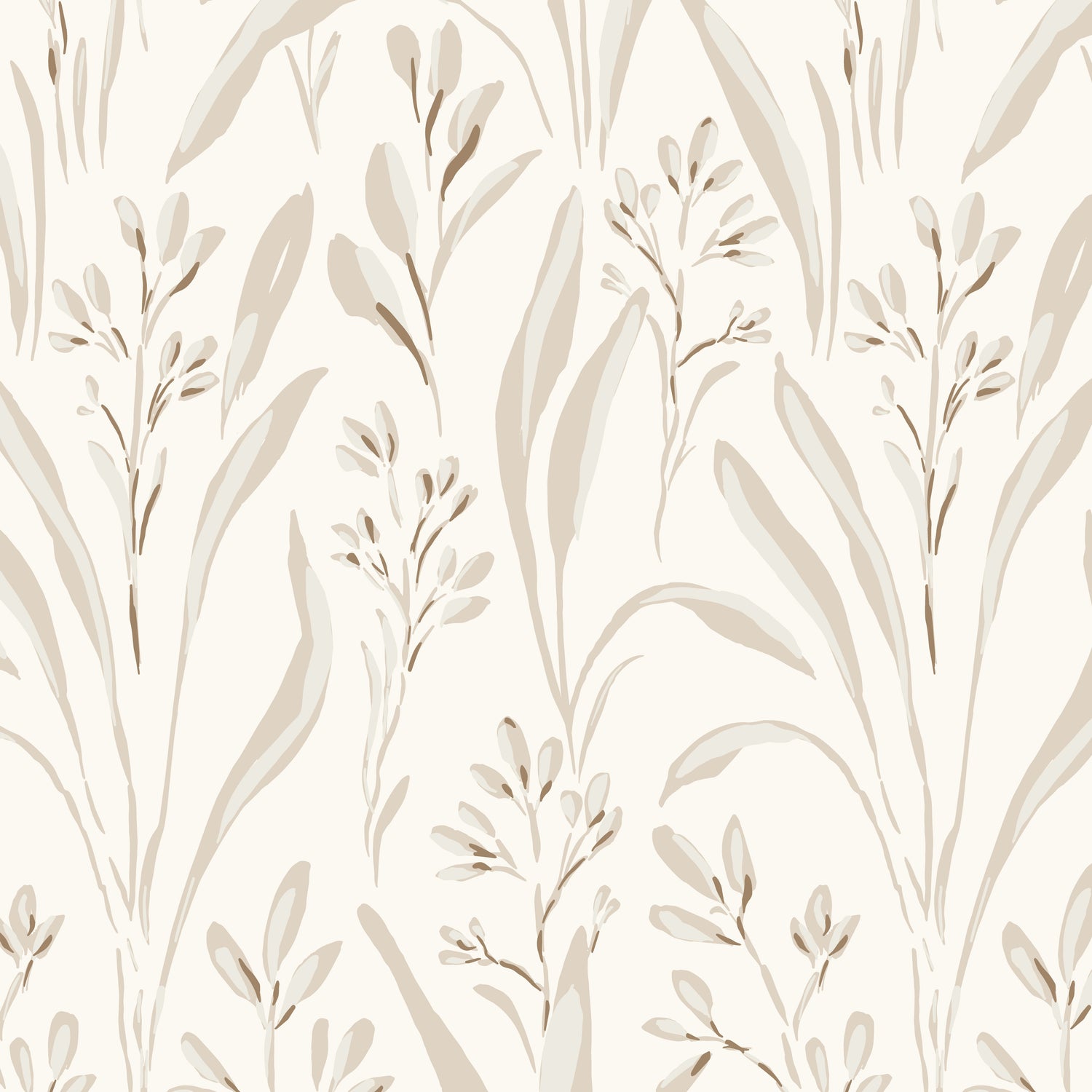 Vintage Grass Wallpaper in Natural Linen in a closeup view