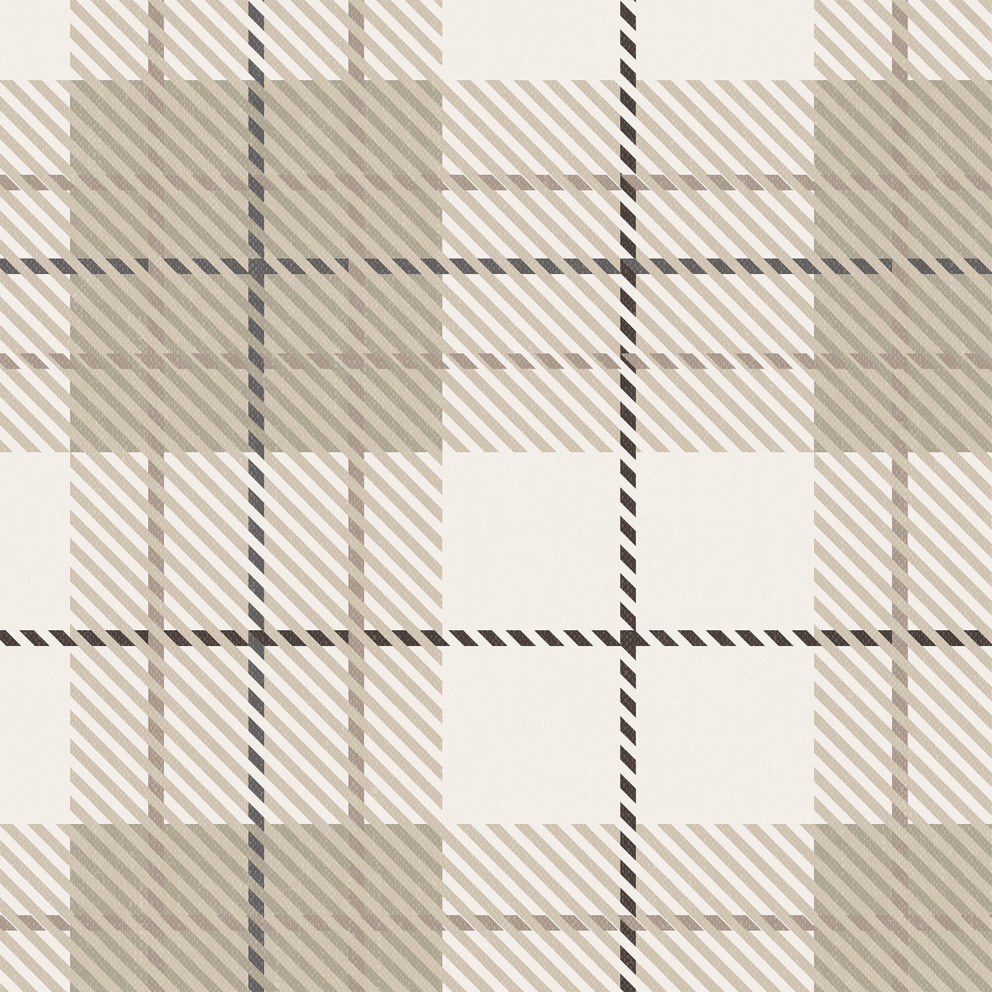Plaid No. 5 Wallpaper - Cream