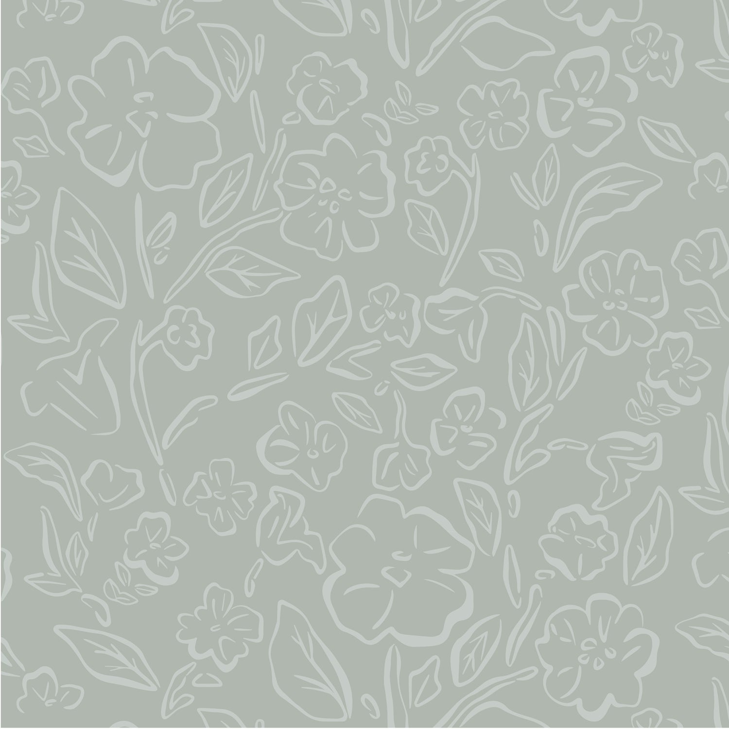 This Beverly Wallpaper in blue offers a stylish and feminine touch with its delicate floral design shown zoomed in.