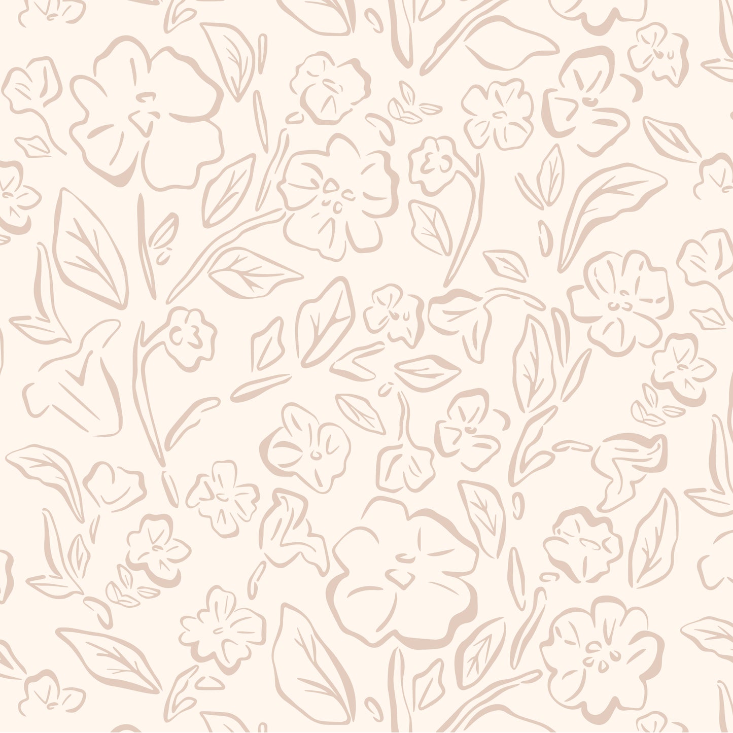 This Beverly Wallpaper in nude offers a stylish and feminine touch with its delicate floral design shown zoomed in.