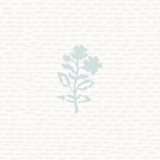 Elevate your space with the Newbury Wallpaper in Icy Blue shown zoomed in.