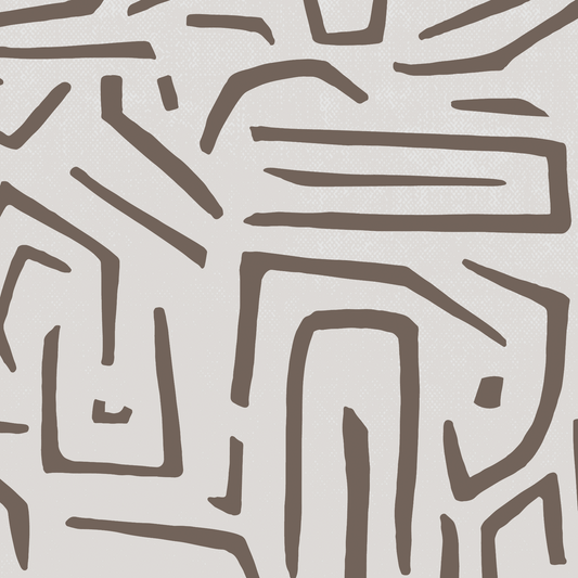 Modern Maze Wallpaper - Latte