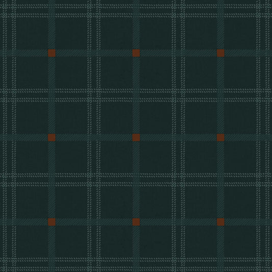 Close up featuring Cayla Naylor Anchorage- Forest Peel and Stick Wallpaper - a plaid pattern