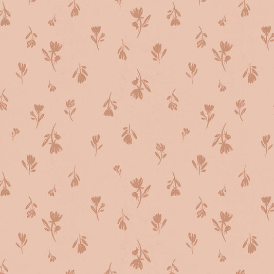 Close up featuring Cayla Naylor Annette-Blush Peel and Stick Wallpaper - a floral pattern