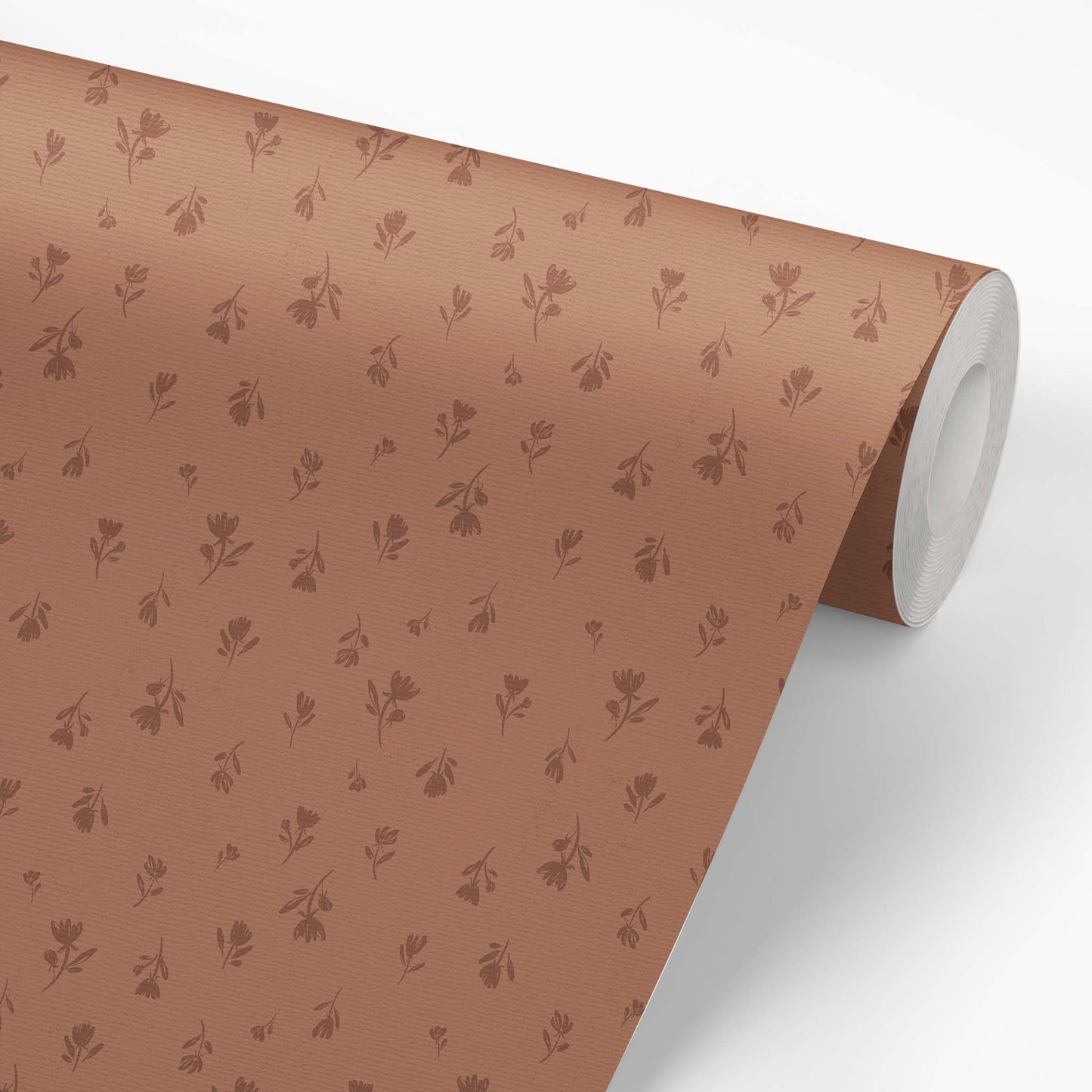 Wallpaper panel featuring Cayla Naylor Annette-Clay Peel and Stick Wallpaper - a floral pattern