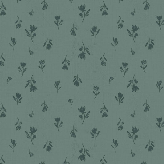 Close up featuring Cayla Naylor Annette-Cyprus Peel and Stick Wallpaper - a floral pattern