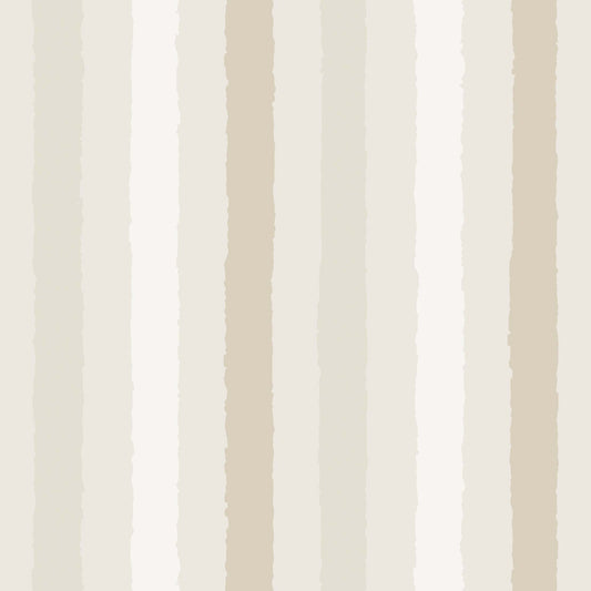 Close up featuring Iris + Sea Bold Stripe- Neutral - a striped pattern