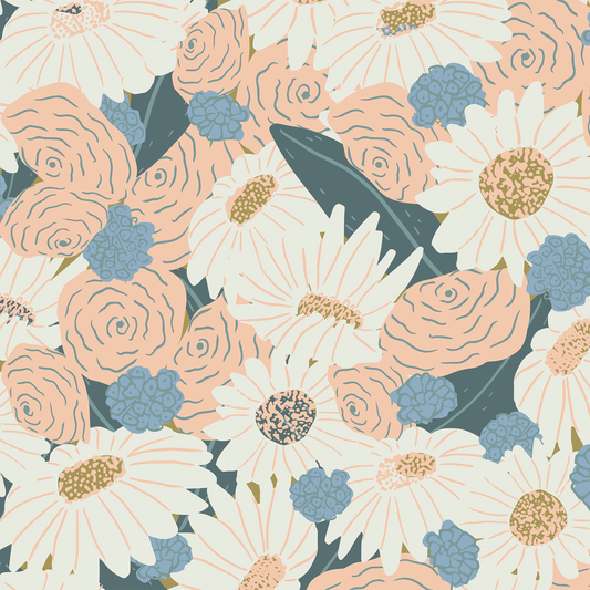 Wildflowers Wallpaper - Peach