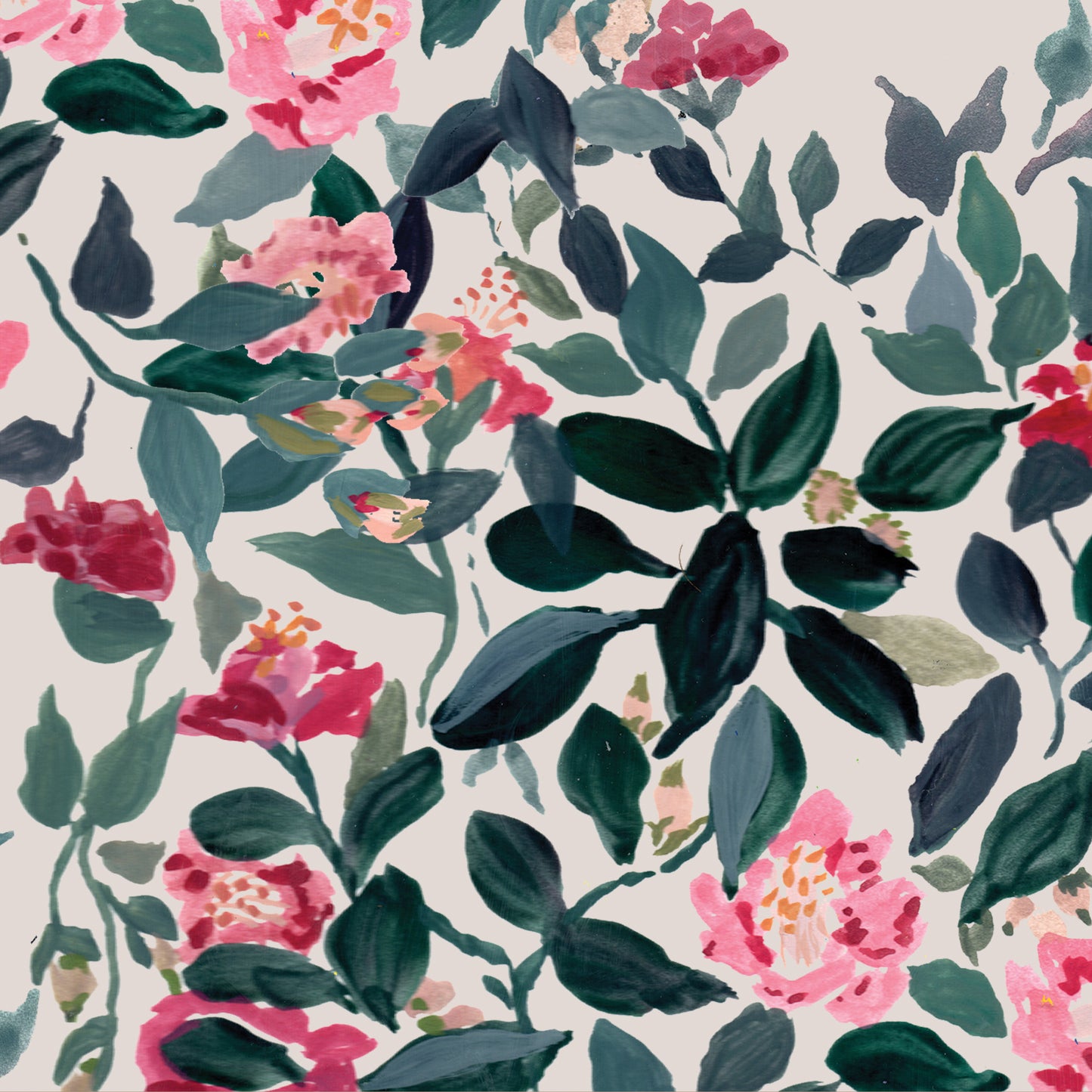 Close Up featuring Jackie O'Bosky's Camiella Peel and Stick Wallpaper - a floral pattern
