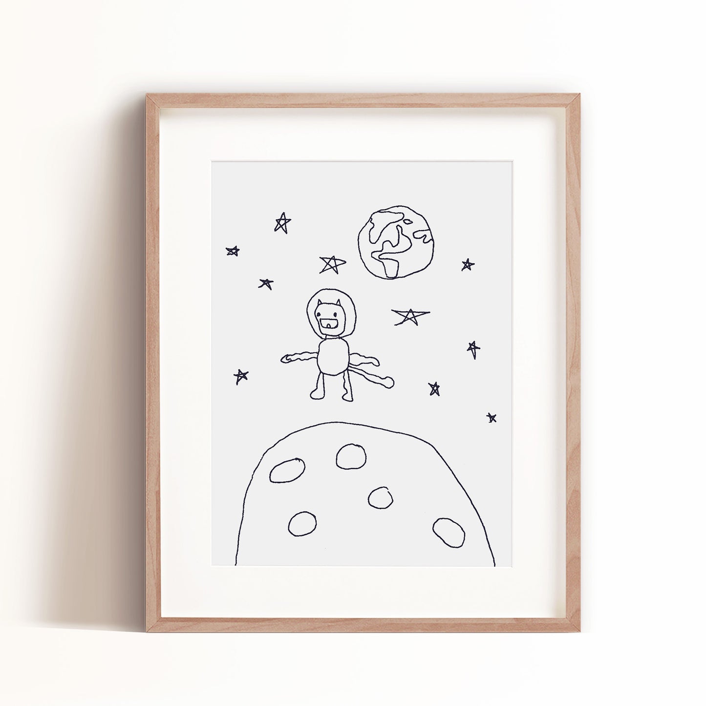 Cat Named Bob in Space Art Print