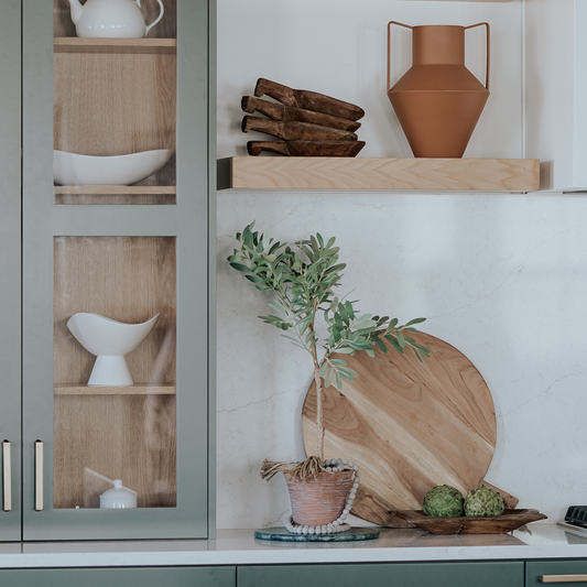 Small Carved Wooden Bowl with Handle