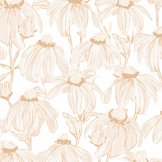 Daisy Chain Wallpaper - Cream