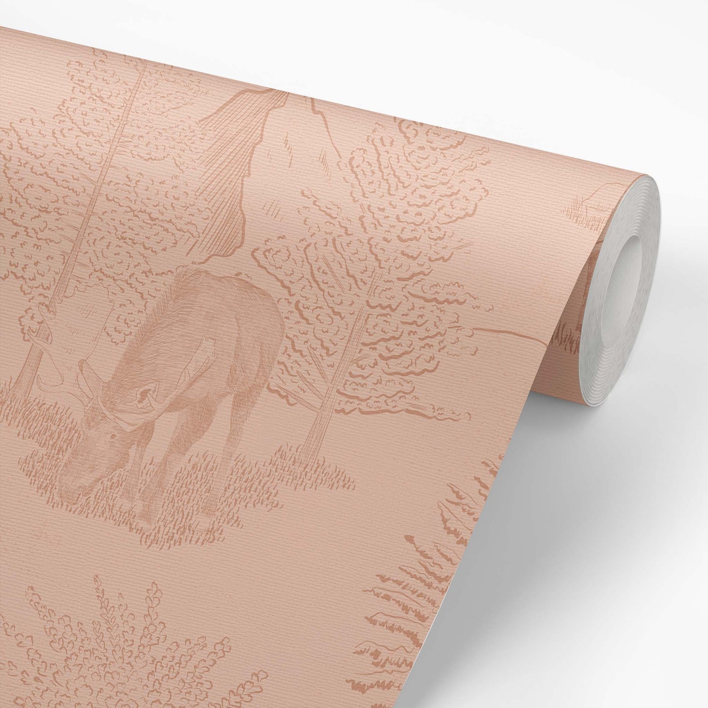 Wallpaper panel featuring Cayla Naylor Denali- Blush Peel and Stick Wallpaper - a nature inspired pattern