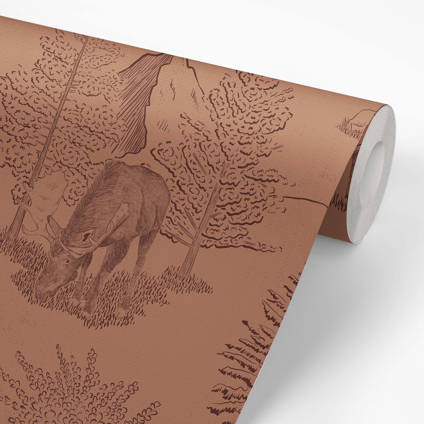 Wallpaper panel featuring Cayla Naylor Denali- Clay Peel and Stick Wallpaper - a nature inspired pattern