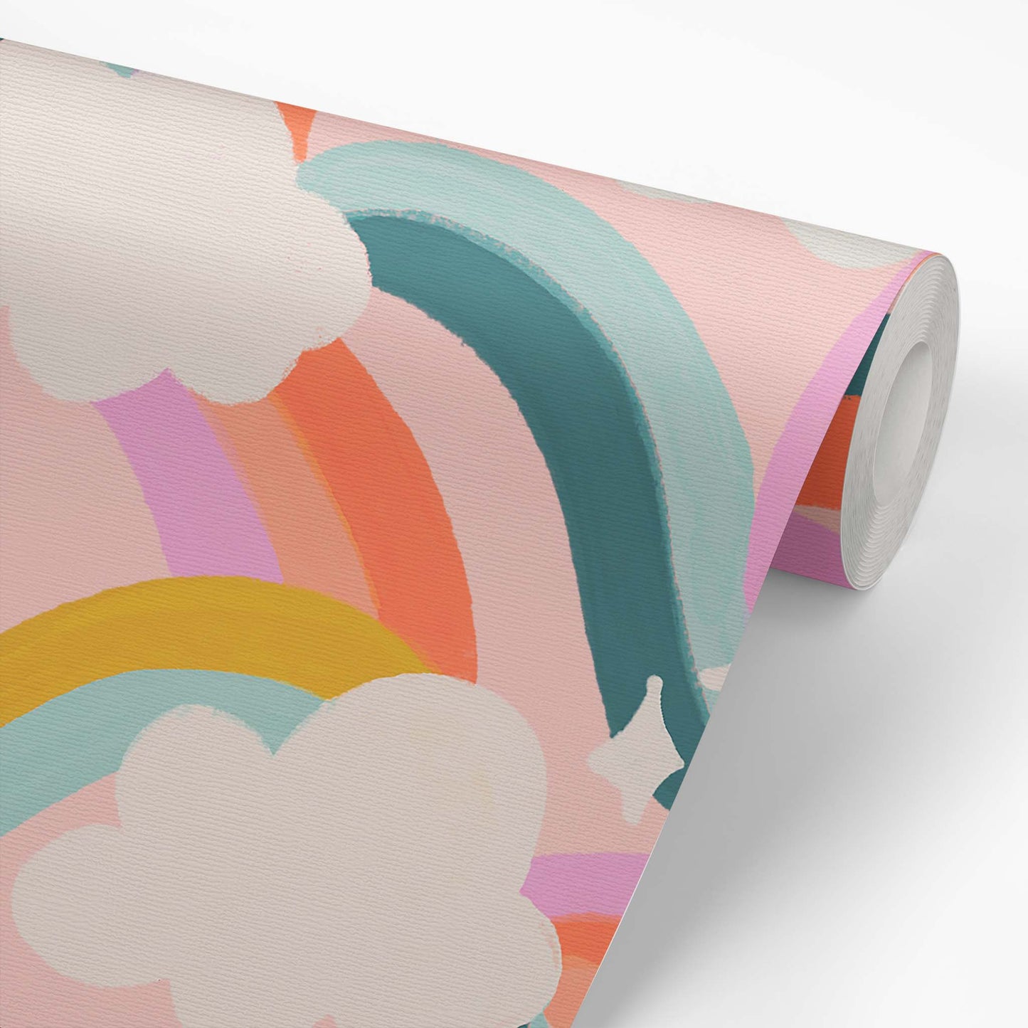 Wallpaper panel featuring Iris + Sea Dreamland- Multi a colorful cloud pattern