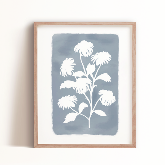 Floral Silhouette Art Print