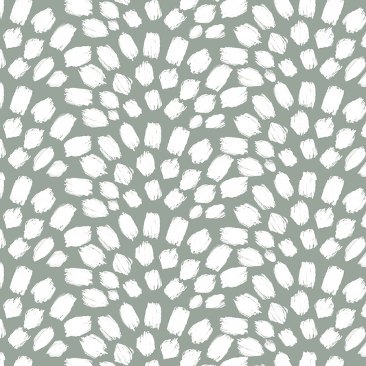 Painted Scallops Wallpaper - Green