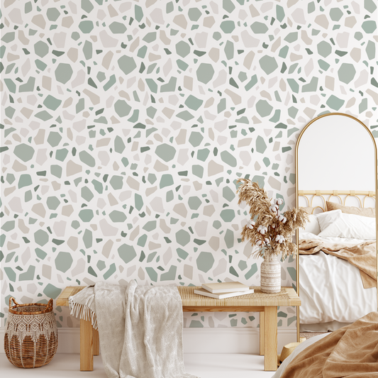 Terrazzo Wallpaper - Green