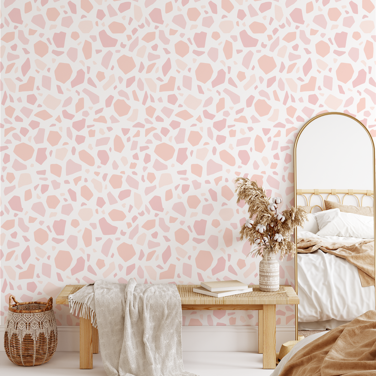 Terrazzo Wallpaper - Pink