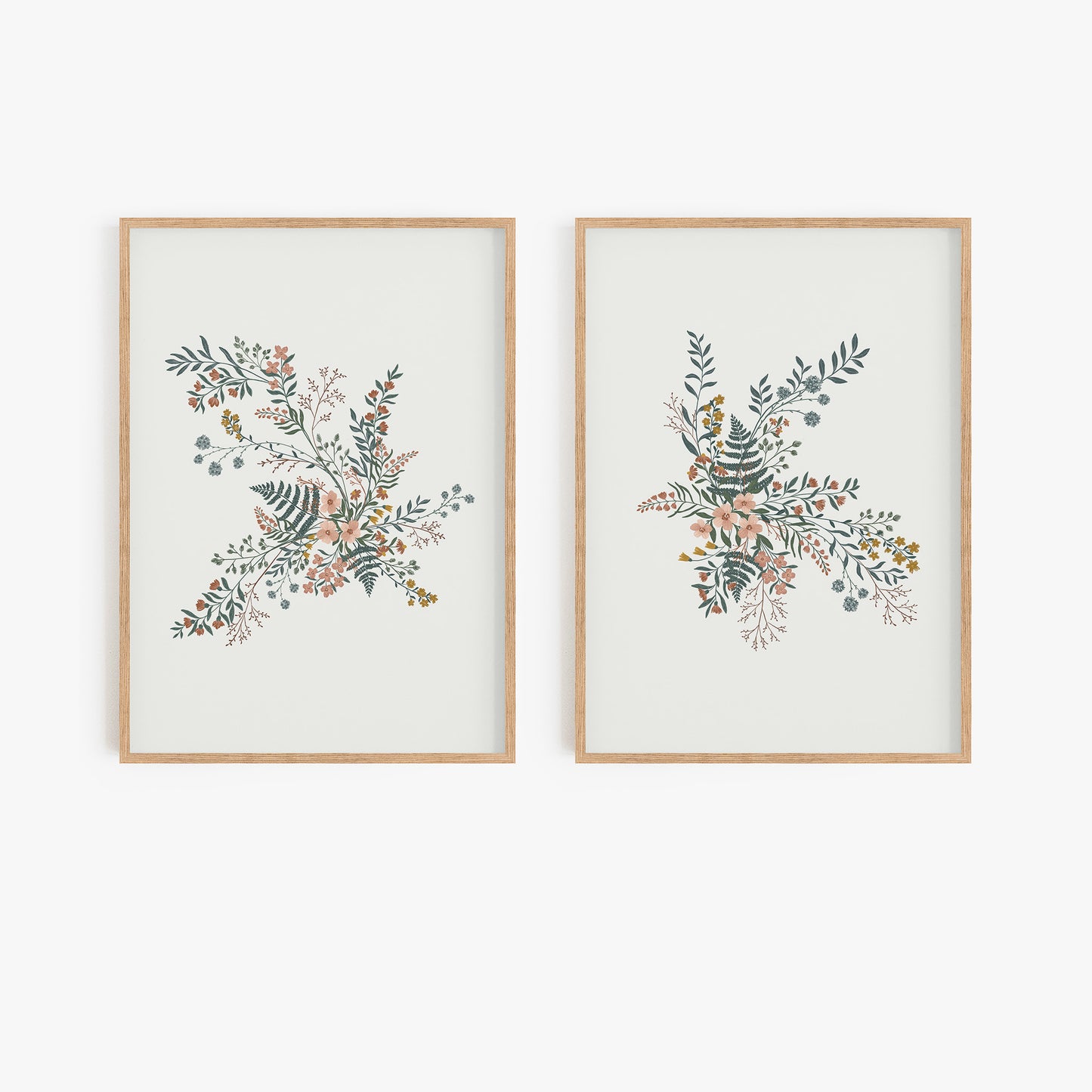 Floral Art Prints - Set of Two
