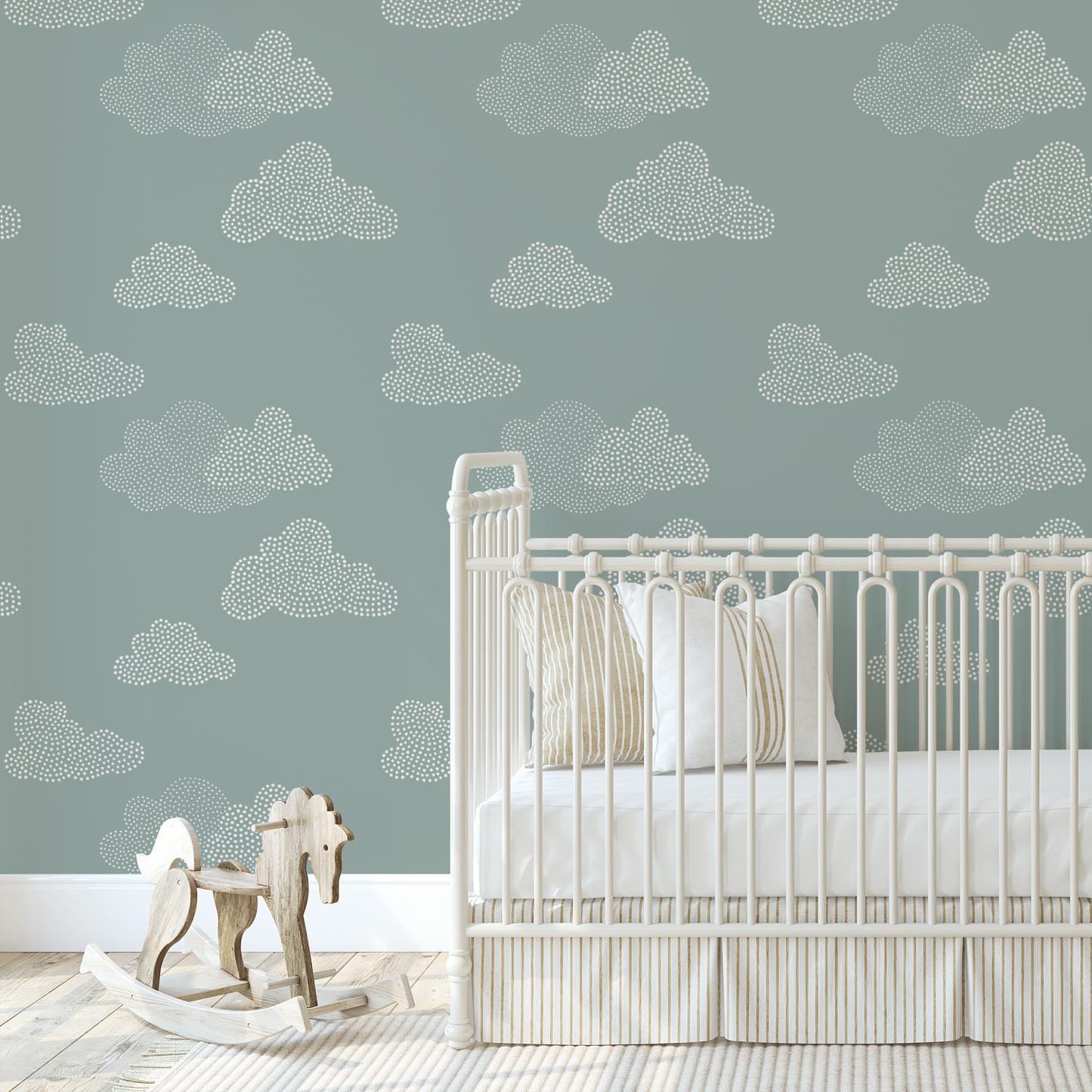 Clouds Wallpaper - Sage