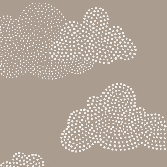 Clouds Wallpaper - Taupe