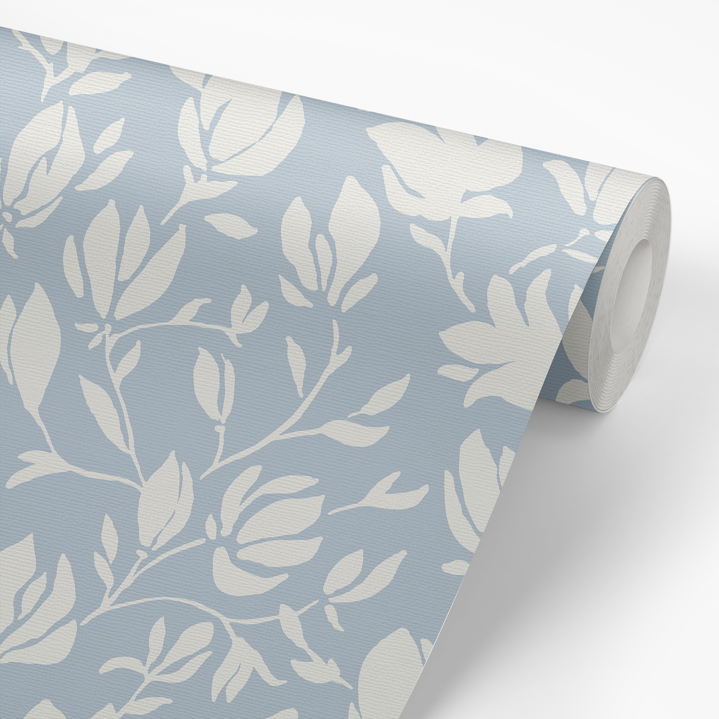 Flora Wallpaper - Gray Blue