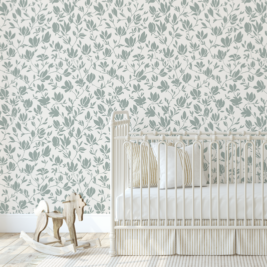 Flora Wallpaper - Sage Flowers