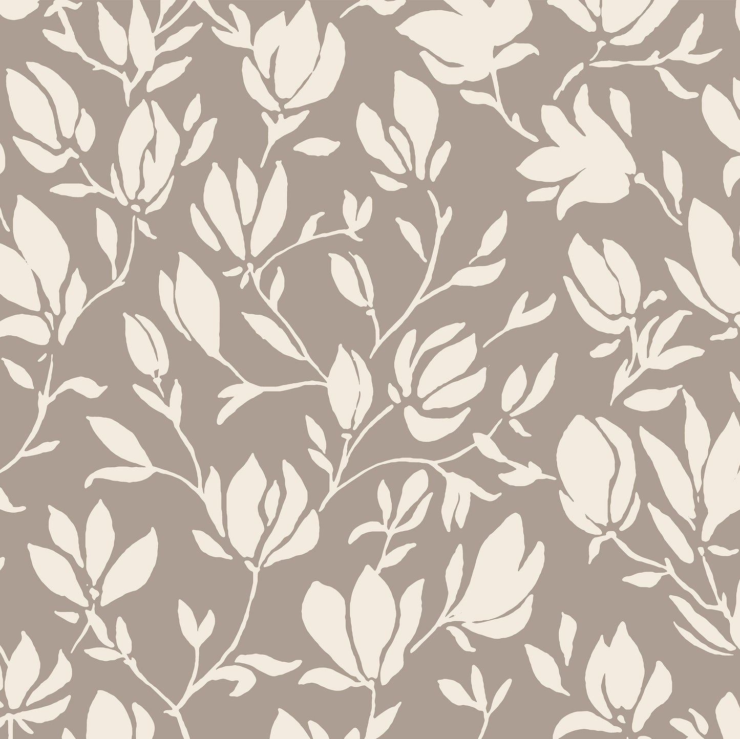 Flora Wallpaper - Taupe
