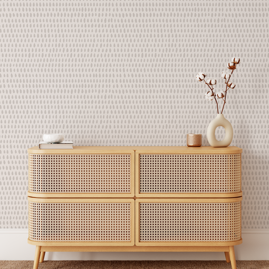 Rain Wallpaper - Warm Greige Drops