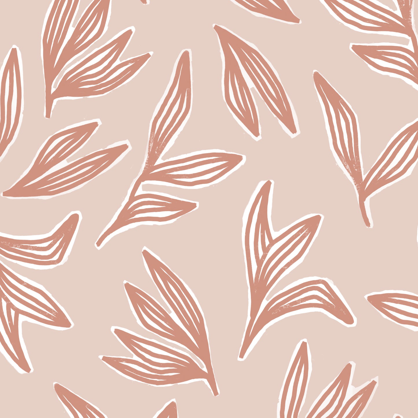 Sprigs Wallpaper - Rose Pink