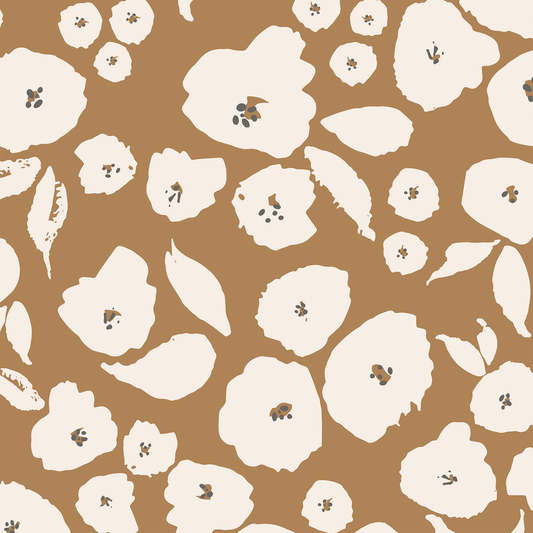 Floral Buds Wallpaper - Terracotta