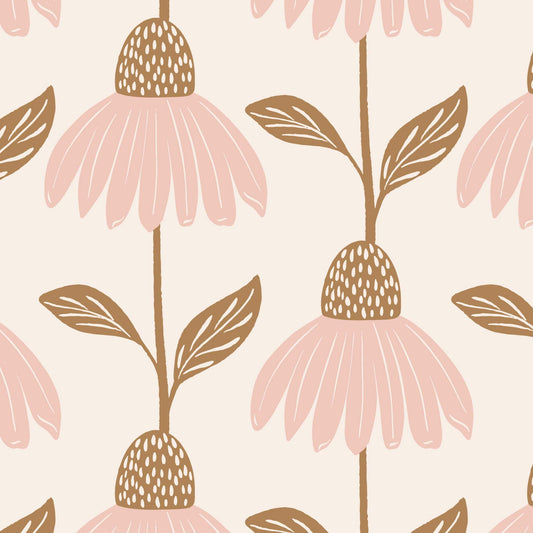 Garden Cosmos Wallpaper - Blush Bronze