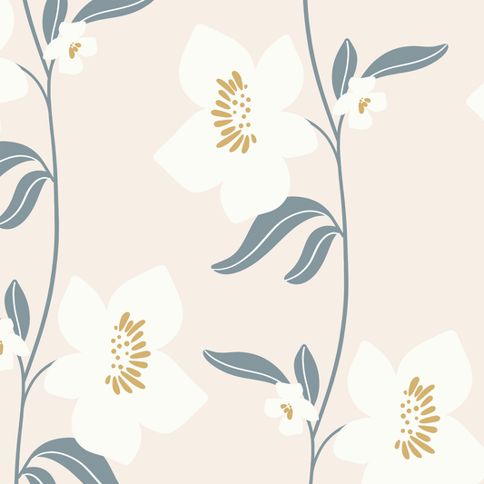 Moody Poppies Wallpaper - Tan