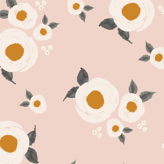 Oversized Roses Wallpaper - Pink