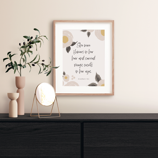 She Wore Flowers Art Print